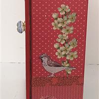 Puppenschrank "Vögel im Mohnbeet"  