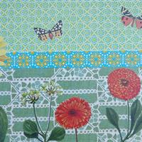 Großer Puppenschrank "Schmetterlinge"  