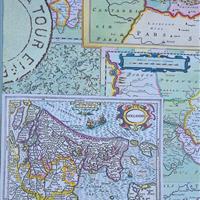 Schubladenkommode Landkartenmosaik