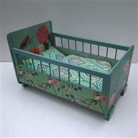 Großes Puppenbett "Kolibris"