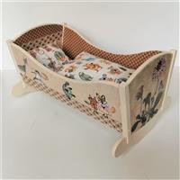 Puppenwiege "Munteres Treiben"  