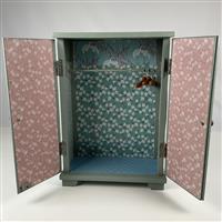 Mittelgroßer Puppenschrank "Kraniche"